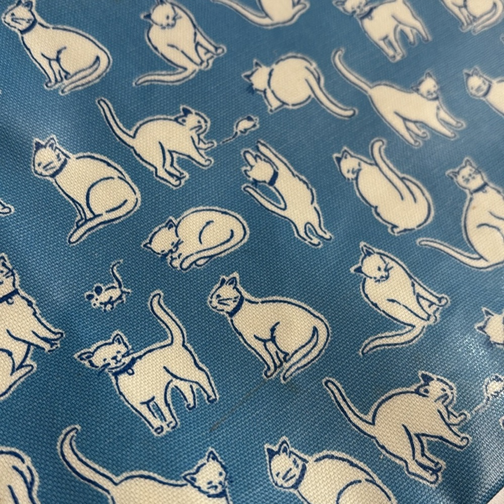 Cath Kidston original London PVC coated cotton tote bag with cat & mouse print - Picture 3 of 11